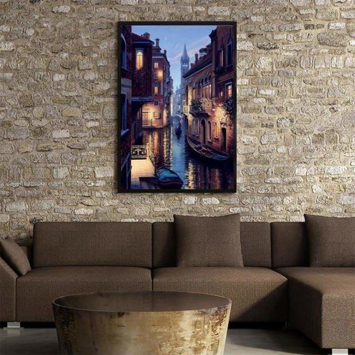 Landscape Town Diy Full Drill - 5D Crystal Diamond Painting 