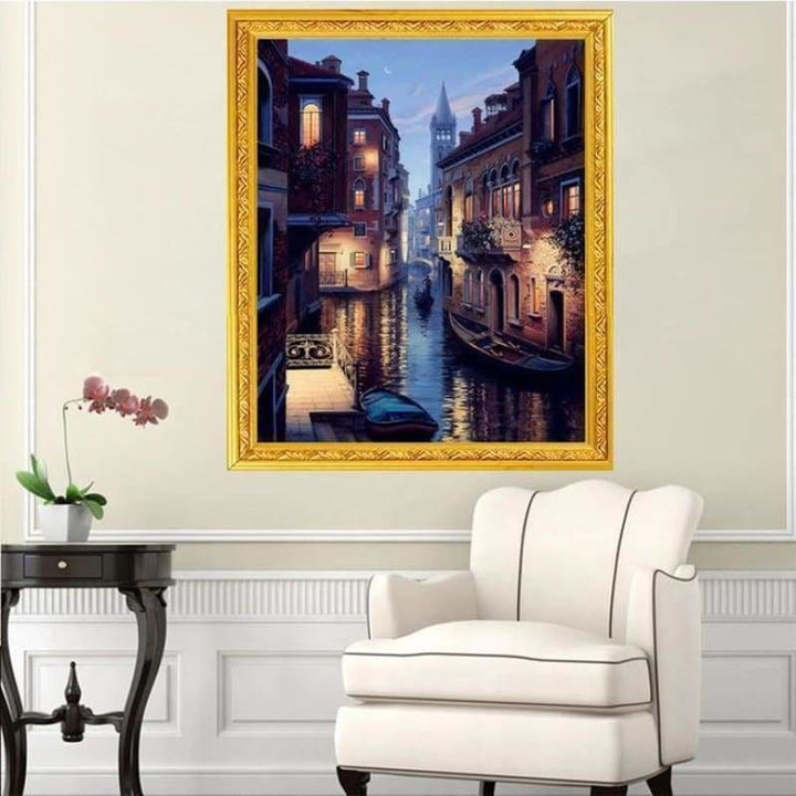 Landscape Town Diy Full Drill - 5D Crystal Diamond Painting 