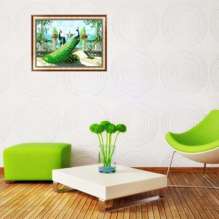Large Size Embroidery Peacock Full Drill - 5D DIY Diamond 