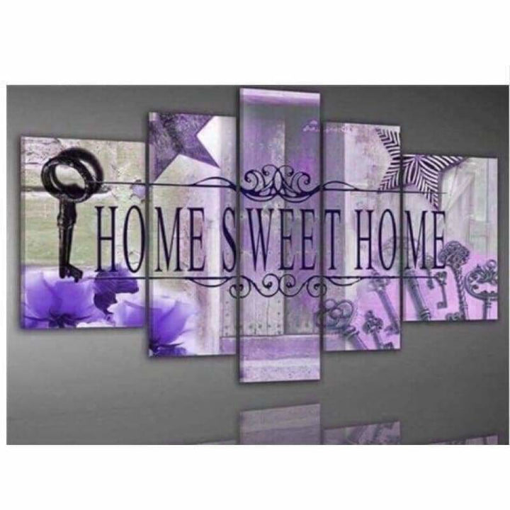 Large Size Sweet Home Multi Panel Picture Full Drill - 5D 