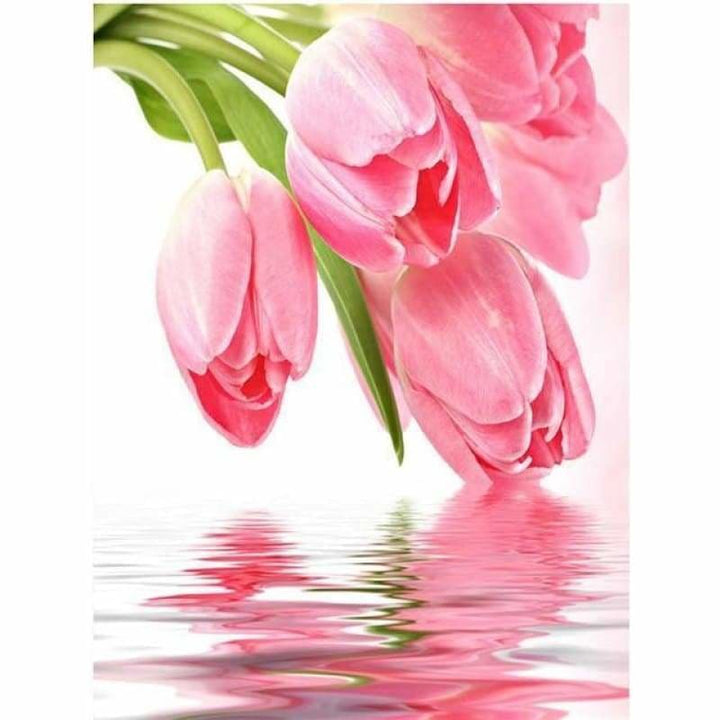 Modern Art Beautiful Pink Flower Full Drill - 5D Diy Diamond