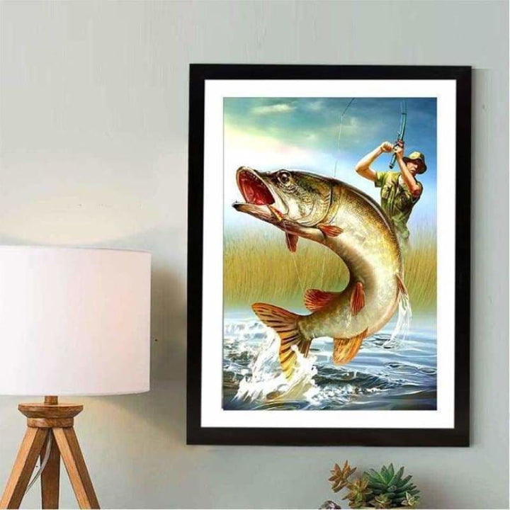 Modern Art Mosaic Fish Diy Full Drill - 5D Diamond Painting 