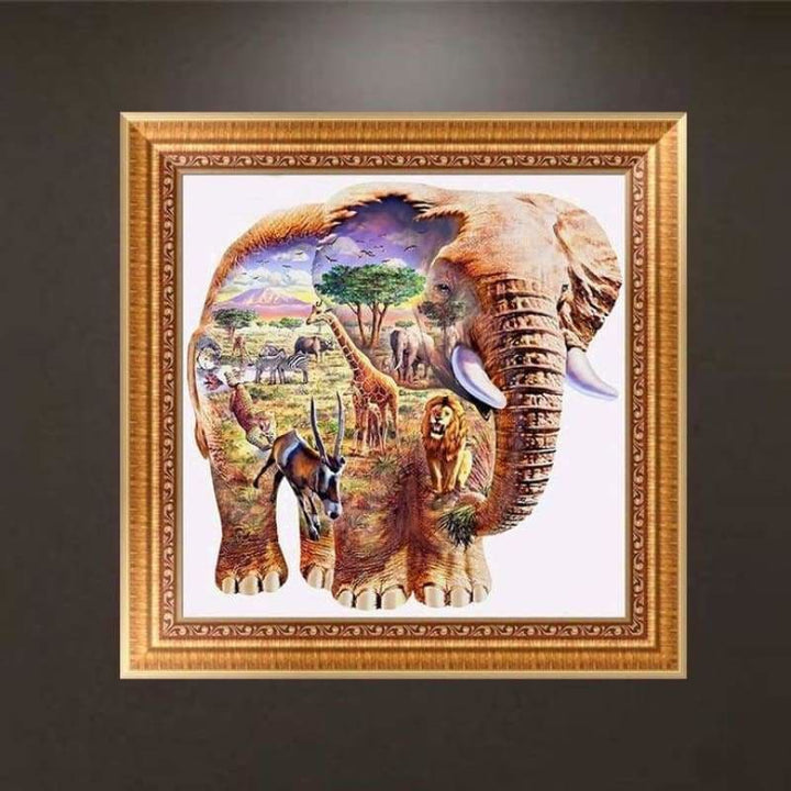 New Best Modern Art Elephant Diy Full Drill - 5D Diamond 