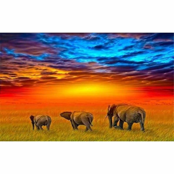 New Dream Photo Elephant Full Drill - 5D Diy Diamond 