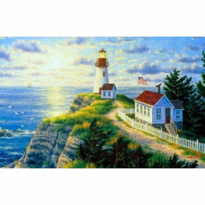 New Hot Sale Lighthouse Pattern Full Drill - 5D Diy Diamond 