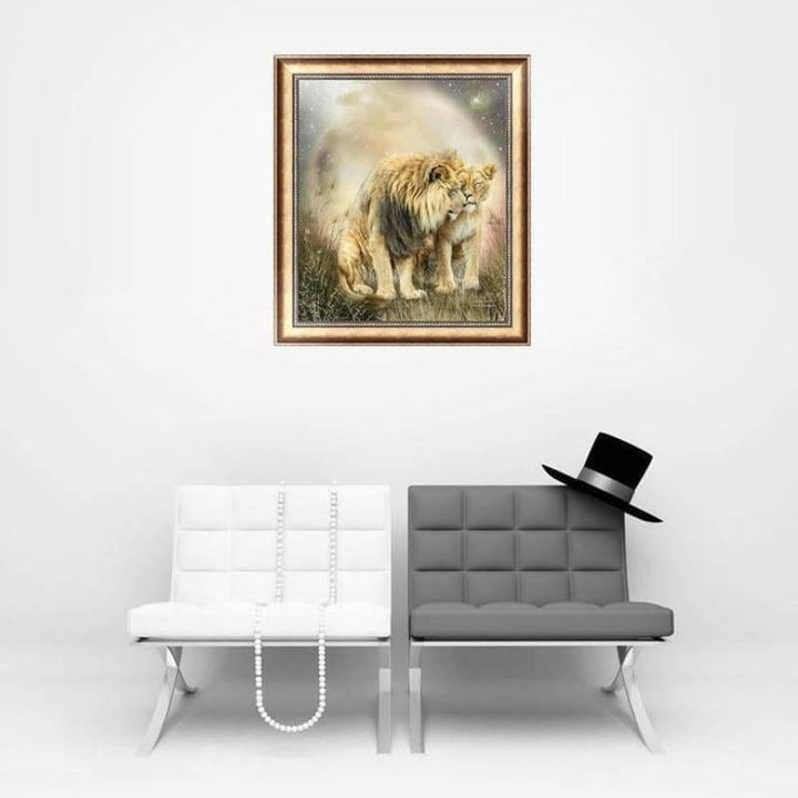 New Modern Art Style Lion Pattern Diy Full Drill - 5D Full 