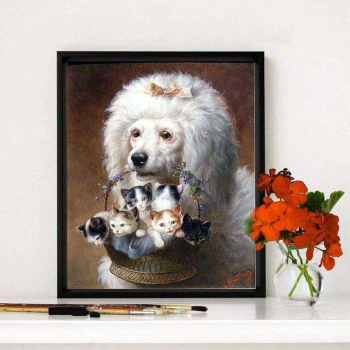 Oil Painting Style Cat Full Drill - 5D Diy Diamond Painting 