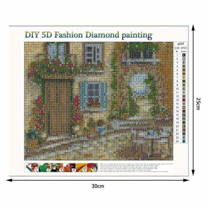 Oil Painting Style Garden Door Diy Full Drill - 5D Diamond 