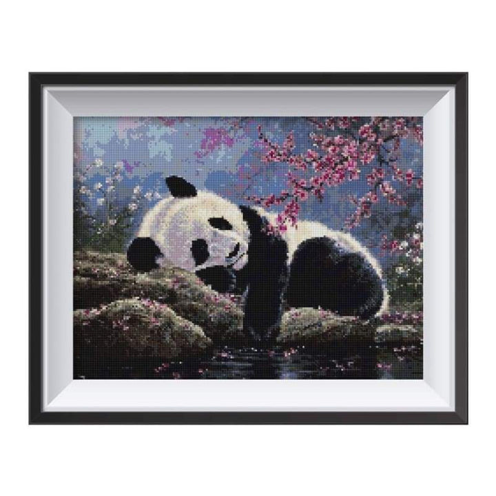 Full Drill - 5D Diamond Painting Kits Sleeping Panda By the Lake - NEEDLEWORK KITS