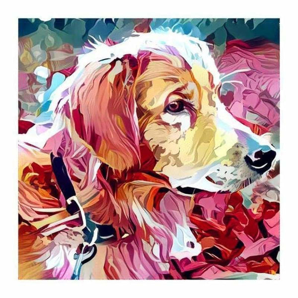 Oil Painting Style Pet Dog Diy Full Drill - 5D Full Diamond 