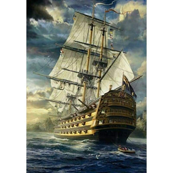 Sailing Boat- Full Drill Diamond Painting - NEEDLEWORK KITS