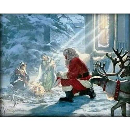 Santa and Baby Jesus- Full Drill Diamond Painting - Special 